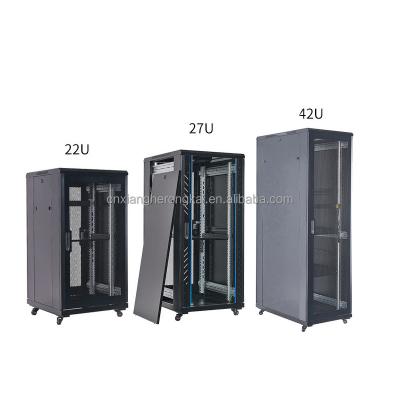 China En stock 22U 27U 42U personalizable Sala de servidores de la red Conjunto de gabinete de rack de conmutación en venta