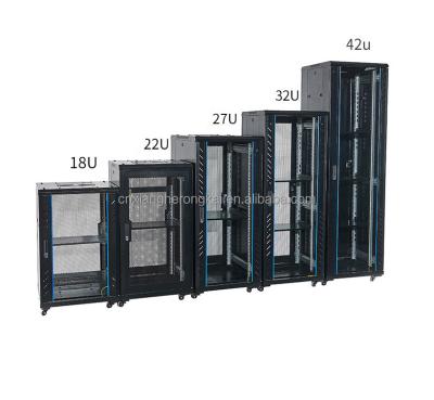 China SPCC Kaltgewalztes Stahl 4u 6u 9u 12u 22u 27u 32u 36u 42u 47u Standard-Serverschrank zu verkaufen