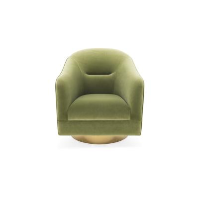 China Velvet Upholstered Swivel Lounge Chairs Modern Home Furniture Leather Swivel Chairs for sale