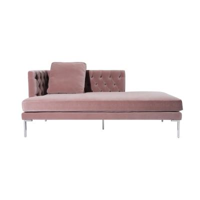 China Modern Sofa Bed Bench Velvet Upholstered Chaise Lounge Sofa Bed Daybed Living Room Daybed for sale