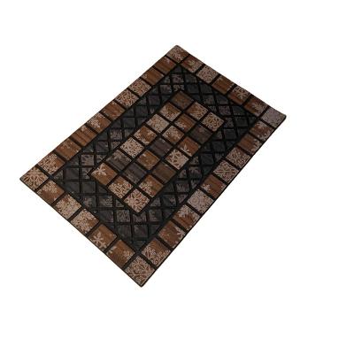 China Unique Style Washable Rubber Flocking Printing Anti Slip Household Outdoor Waterproof Mat for sale