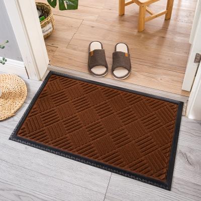 China Modern high quality waterproof non slip rubber door mat for hotel entrance for sale