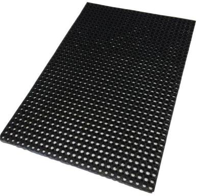 China Hotel Industrial Durable Rubber Kitchen Mat Cavity Pad Rubber Fatigue Mat Rubber Grass Mat for sale