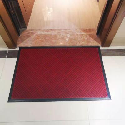 China Washable Durable 90*150 Dust Proof Rubber Entrance Mat For Commercial for sale