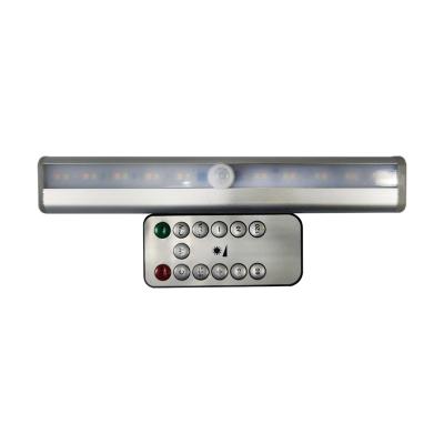 China Modern Battery Operated 4*AAA LED Cabinet Lamp With IR Motion Sensor Remote Control Light for sale