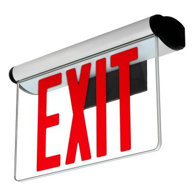 China Emergency Lighting System 3W USA Construction Standard Aluminum And Acrylic Body Red/Green Letter Led Emergency Light Exit Sign for sale