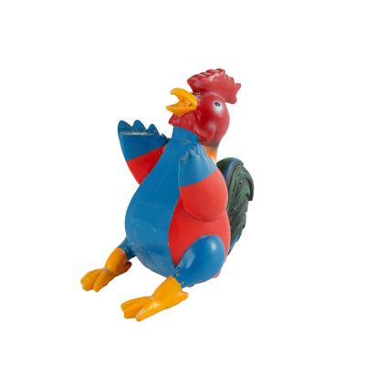 China Decorate Top Selling Mix Color Animal Figurine Resin Craft Outdoor Courtyard Decoration Rooster Sculpture Resin Craft for sale