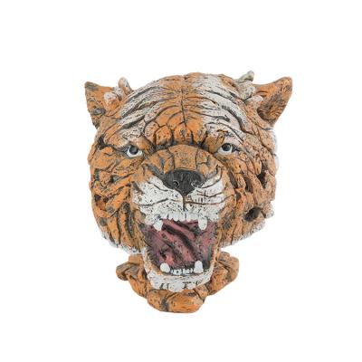 China Decorate Newest Sale Fierce Tiger Head Sculpture Resin Craft Modern Party Table Decorate Resin Craft for sale