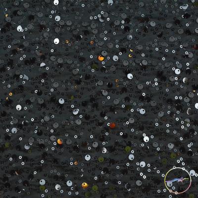 China Stretch Black Sequins Stretch Knitting Fabric, Party Costume Fabrics Dancewear Dress, Holiday Fabric for sale