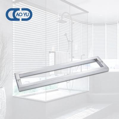 China Modern Double Side Stainless Steel Glass Door Pulls High Quality Long Handles For Sliding Shower Glass Door for sale