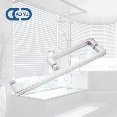 China Modern Bathroom Door Stainless Steel Glass Door Handles Long For Shower Room Sliding Door for sale