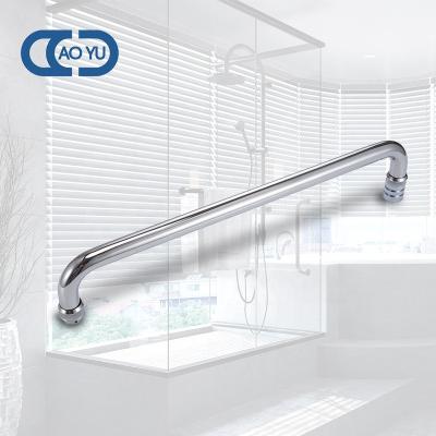 China Modern Bathroom Shower Door Handle Wire Drawing Mirror Or Bench For Bathroom Sliding Door for sale