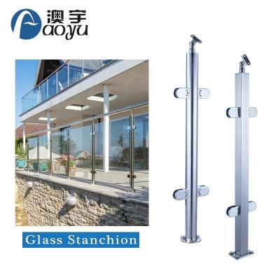 China Good Quality 304 Stainless Steel Tempered Glass Fittings Modern Aluminum Balustrade Railing Clamp for sale