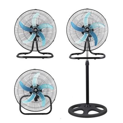 China Hotel 2021 1 Set High Quality Fashion Standing 3 Blades Metal Fan 18 Inch for sale