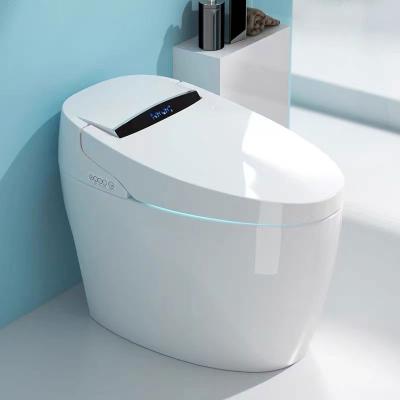 China Bathroom Automatic Ceramic Intelligent Toilet Double-flow Self Ware Commodes Smart WC Bidet Sanitary Toilet for sale