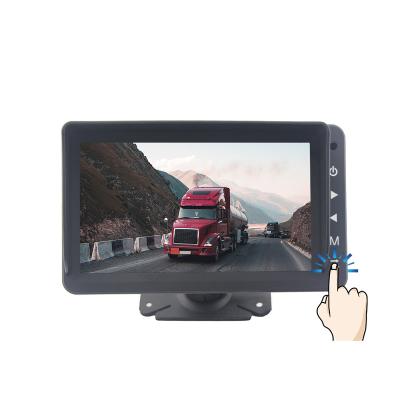 China Full HD JEAVOX 7 Inch Shockproof Rearview Mirror Car Monitor with Touch Buttons, Support 1080p Waterproof Rear Cameras for sale