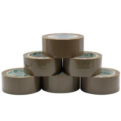 China Waterproof Well Water Activated BOPP Brown Tan Coffee Packing Tape For Carton Sealing for sale