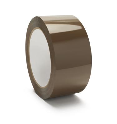 China Manufacturer Discount Quality Guaranteed Rolls 2.3 mil 2 inch waterproof X 110y Brown Tan Carton Sealing Packing Tape for sale