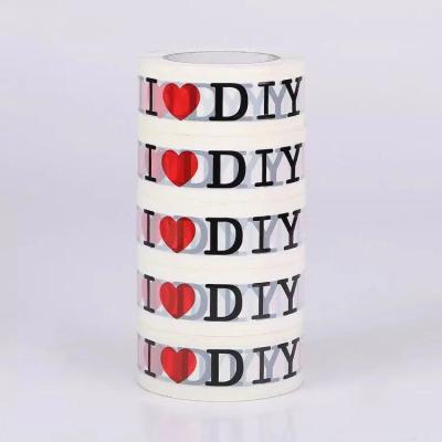 China Waterproof 5% discount DIY custom design bopp packing printed tape for sale