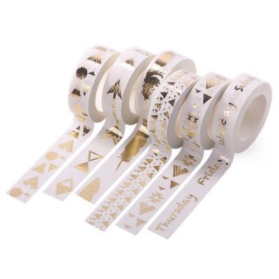 China ANTISTATIC Promotional Custom Printed Decorative Washi Foil Blanking Paper Tape 15mm 10m for sale