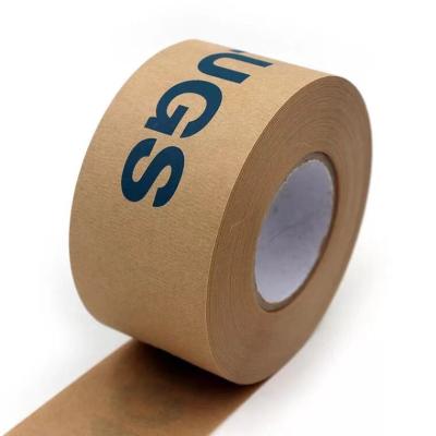 China Waterproof 3% discount hot sale cheap sealing box water activated custom logo gummed printed paper tape kraft paper for sale