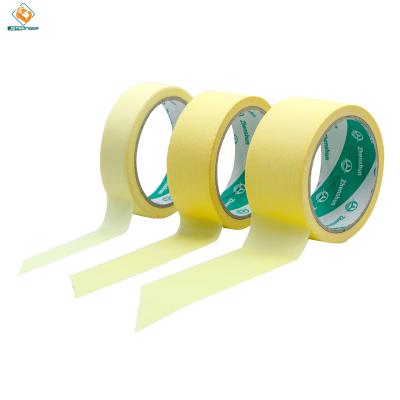 China Yiwu ANTISTATIC Gold Supplier Yellow Green Brown Crepe Paper Tape For Automotive Painting for sale