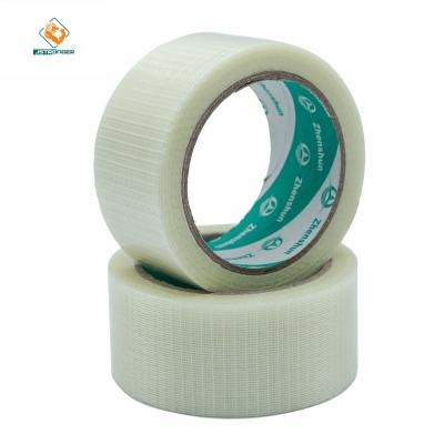 China High Quality Heat Resistant Self Adhesive Fiberglass Micro Tape For Drywall /Cross Weave Fiberglass Filament Tape for sale