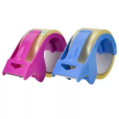 China Cutting Hot Sale 2% Discount Promotion Tape Single 2 Inch Plastic Packaging Tape Dispenser Set With Tape Roll for sale