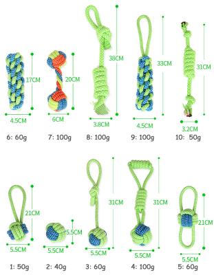 China Hot Selling Interactive Pet Stocked Toy Durable Green 9 Packs Chew Dog Eco Toothbrush Chew Toy. for sale