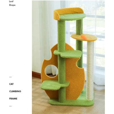 China Sustainable Customize Large Housing Cat Tower Cat Tree For Play And Rest for sale