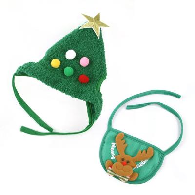 China Sustainable Pet Products Supply Amazon Pet Christmas Products Custom Soft Luxury New Design Christmas Dog Tender Hat for sale