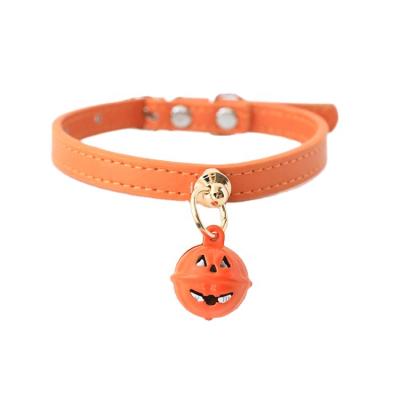 China 2021 Viable Cute Halloween Collar Para Perro Orange Black Dog Collar With High Quality for sale