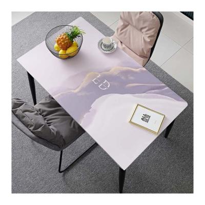 China High Quality Rectangular Waterproof Leather Table Protector Cover Furniture Waterproof Tablecloths for sale