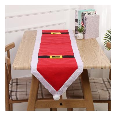 China Beautiful Decoration Christmas Decoration Swept Cloth Table Runner Table Arrangement Table Mat Holiday Atmosphere Decoration for sale