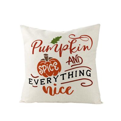 China Wholesale Anti-Static Thanksgiving Day Wholesale Anti-static Thanksgiving Day Cushion Cover Waist Amazon Canvas Pillowcase for sale