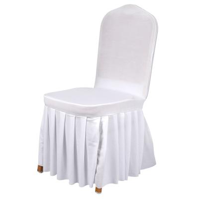 China Factory Direct Sales Kitchen Banquet Hall Design Spandex Stretch Seat Cover New Modern Reusable Wedding White Chair Cover for sale