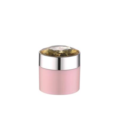 China Luxury Skin Care Cream Containers Cosmetic Packaging 15g Pink Diamond Jar 30g 50g 100g Jar For Nail Acrylic Glitter Powder for sale