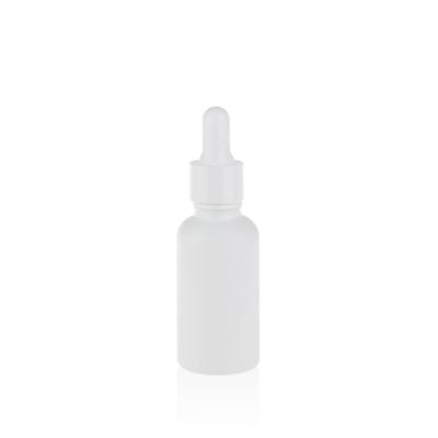 China Cosmetics Empty Containers Serum Bottle 20ml 30ml 50ml Cosmetic Packaging White Dropper Bottle for sale