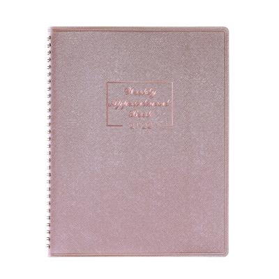 China China High Quality Eco-friendly Paper Making Notebook Gold Spiral Planner Printing Monthly Planner for sale