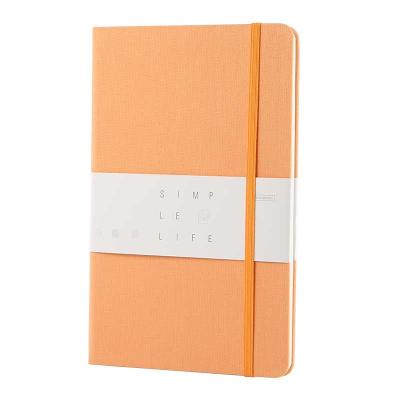 China Eco-Friendly Paper 2020 2021 Amazon Companies Logo Recycled Blank Page Paper Dotted Numbered PU Leather Canvas Fabric Diary Planner for sale