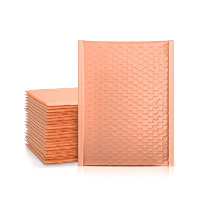 China Self Adhesive Envelope Bag Factory Wholesale Printed Pink Colored Plastic Mailing Padded Envelope/Metallic Poly Bubble Mailer Custom for sale