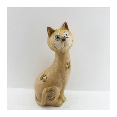 China China Resin Crafts And Garden Solar Sculpture Doll Kawaii Animal Standing Garden Decoration for sale