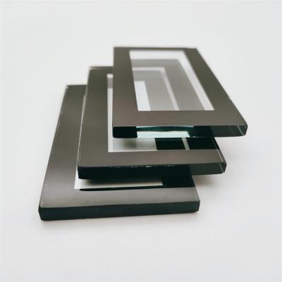 China Modern Safety Edge 3mm 4mm 5mm Rectangle Black Printed Led Cover Light Tempered Glass for sale