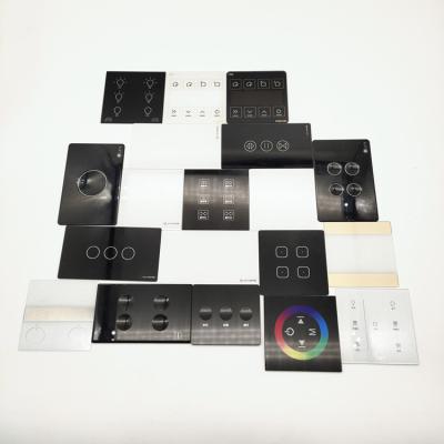 China Various Modern Design Tempered Wall Switch Glass Switch Smart Glass Control Panel for sale