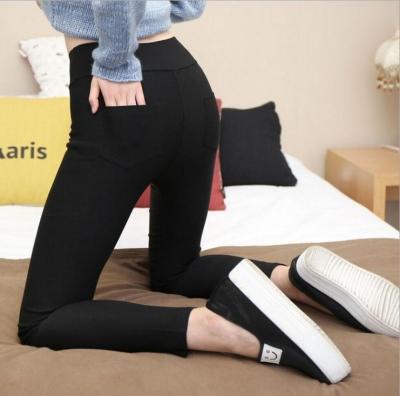 China Fashion Breathable Female Black Skinny Stretch Leggings Cheap Denim Pencil Jeans For Women for sale