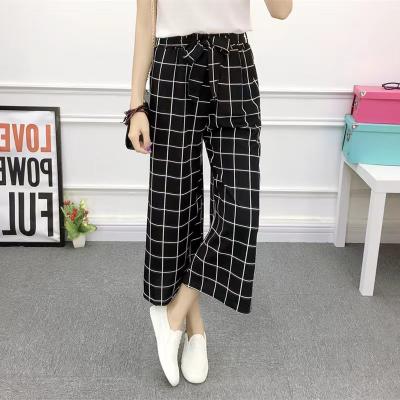 China Revious Women High Street Wear Vertical Stripe Rocket Pants Breathable Fashionable Pants for sale