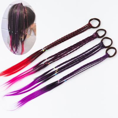 China Synthetic Hair For Salon Fashion Colorful Braids Hand Tied Kids Hair Extension Links Wigs Dreadlocks for sale