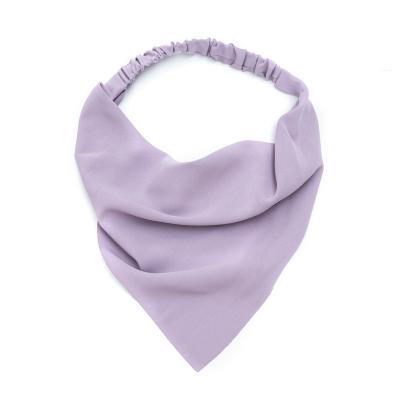 China Fashional New Pretty Lady Solid Color Amazon Macaron Triangle Headband For Girls Beach Sunscreen For Riding Color Cashew Triangle Scarf for sale