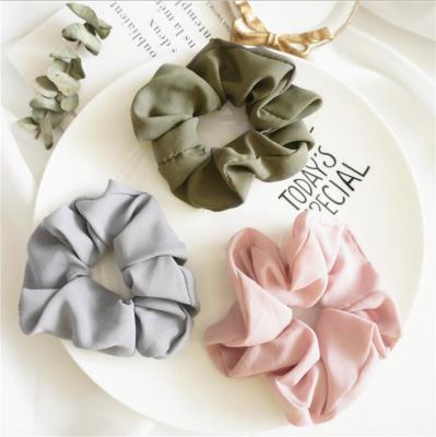 China Fashionable Wholesale Korean Custom Elastic Hair Band Hair Scrunchies for sale