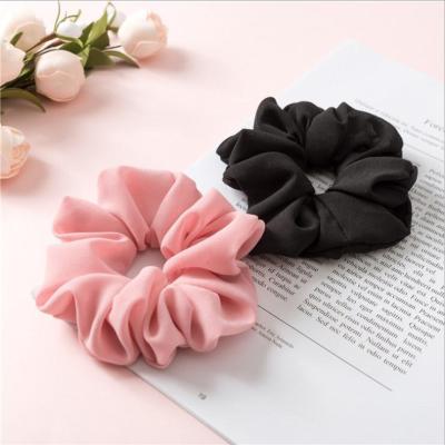 China Fashion Soft Elastic Band Women's Hair Chiffon Cheap Flower Hair Scrunchies for sale